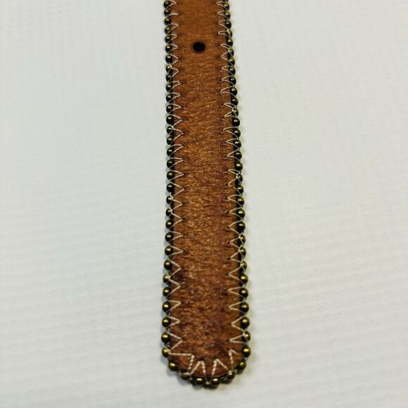 Fossil Shimmery Gold Skinny Size Large Leather Belt BT3993715 195071 0512 - Picture 5 of 9